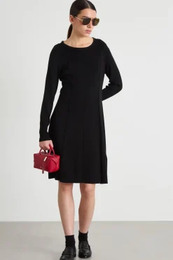 Abito in maglia di viscosa stretch - Nero