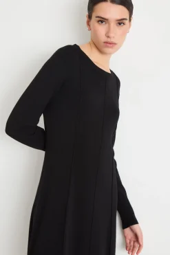Abito in maglia di viscosa stretch - Nero