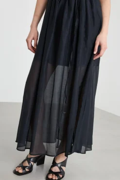 Abito in mussola - Nero