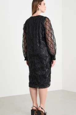 Abito in organza - Nero