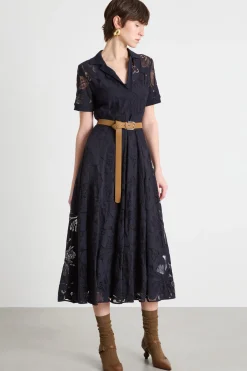 Abito in pizzo - Blu