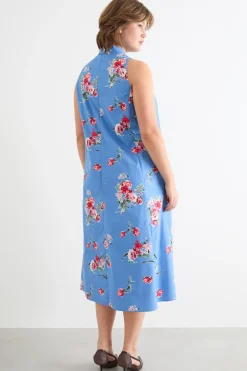 Abito in popeline - Azzurro