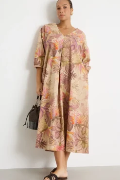 Abito in popeline - Beige