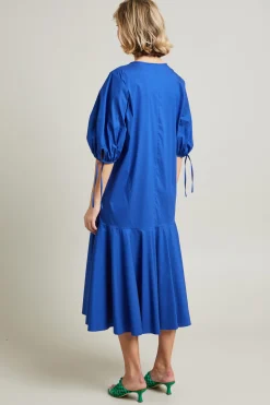 Abito in popeline di cotone - Blu