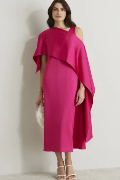 Abito in raso - Fucsia