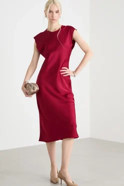 Abito in raso - Rosso