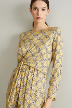Abito in twill - Giallo Bianco