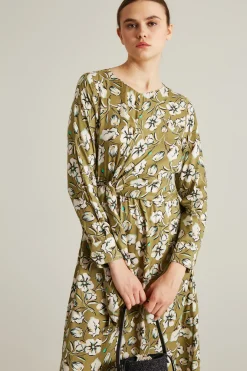 Abito in twill - Verde Bianco Nero