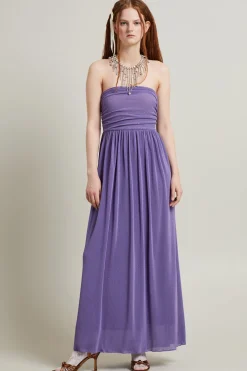 Abito lungo glitter - Viola