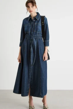 Abito lungo in jeans - Blu