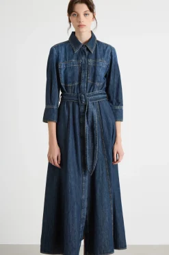 Abito lungo in jeans - Blu