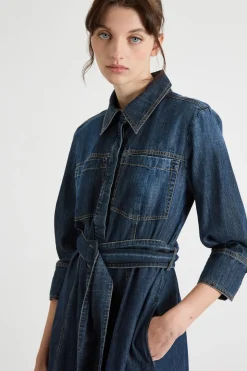 Abito lungo in jeans - Blu