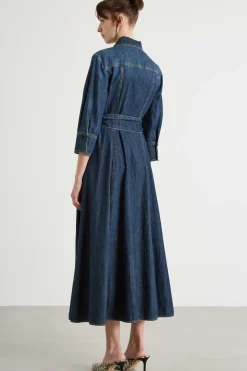 Abito lungo in jeans - Blu