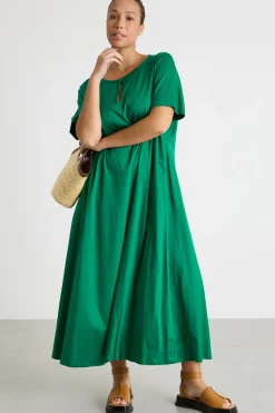Abito lungo in jersey - Verde