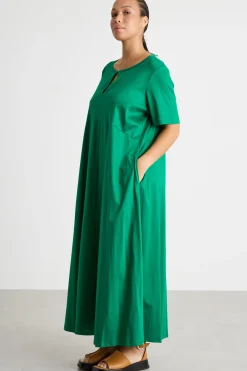 Abito lungo in jersey - Verde