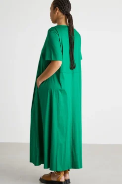 Abito lungo in jersey - Verde