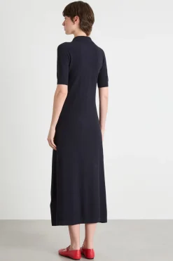 Abito lungo in maglia - Blu