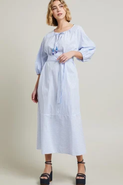 Abito maxi - Azzurro Bianco