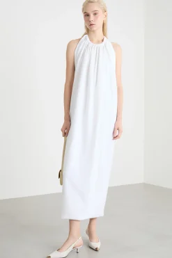 Abito maxi con schiena scoperta - Bianco