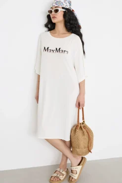 Abito maxi T-shirt in jersey - Bianco