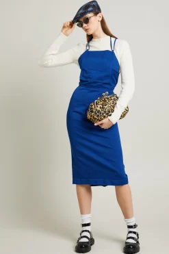Abito salopette con spalline - Blu