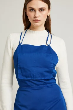 Abito salopette con spalline - Blu
