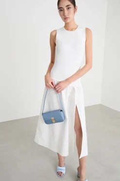 Abito smanicato in maglia - Bianco