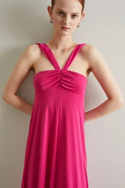 Abito svasato - Fucsia