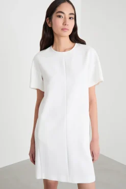 Abito T-shirt in cady - Bianco