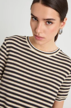 Abito T-shirt in jersey - Blu Bianco Beige