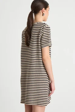 Abito T-shirt in jersey - Blu Bianco Beige