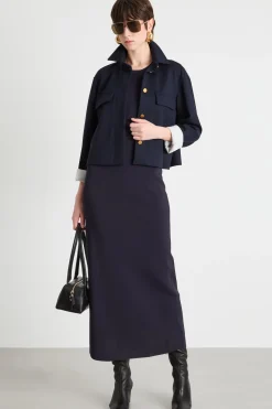 Abito tubino in maglia - Blu Notte