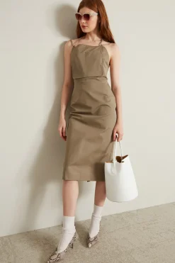 Abito workwear in gabardina - Kaki