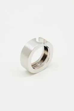 Anello a fascia in metallo - Argento