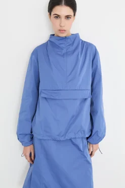 Anorak in taffettà tecnico - Azzurro