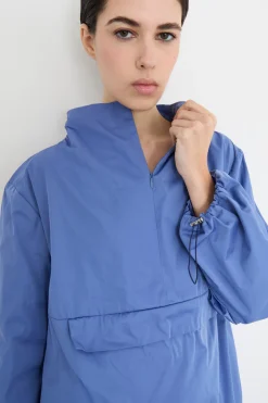 Anorak in taffettà tecnico - Azzurro