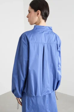 Anorak in taffettà tecnico - Azzurro
