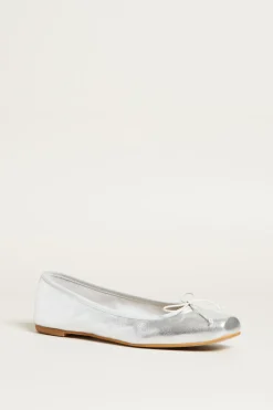 Ballerina in pelle - Argento