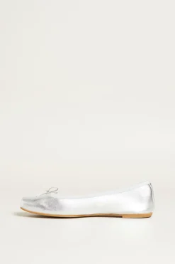 Ballerina in pelle - Argento