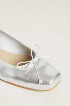 Ballerina in pelle - Argento