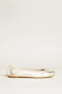 Ballerina in pelle - Oro