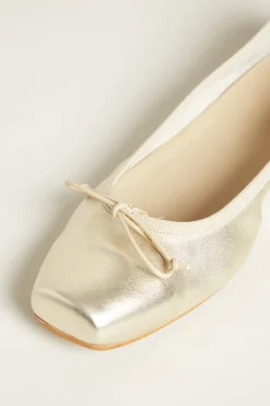 Ballerina in pelle - Oro