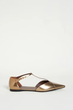 Ballerina con cinturino a T - Bronzo