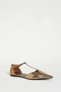 Ballerina con cinturino a T - Bronzo