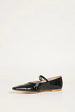 Ballerina con cinturino - Nero