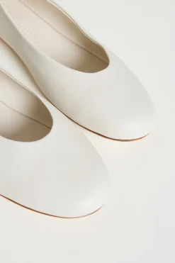 Ballerina flat in pelle - Bianco