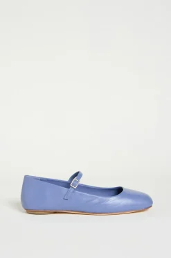 Ballerina in pelle - Azzurro