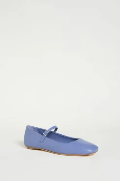 Ballerina in pelle - Azzurro