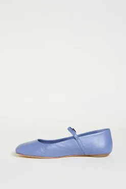 Ballerina in pelle - Azzurro