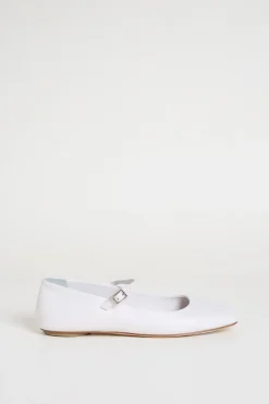 Ballerina in pelle - Bianco